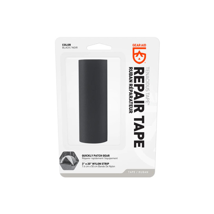 Ruban de réparation 50cm Nylon 70D TENACIOUS TAPE noir GEAR AID by Mc Nett