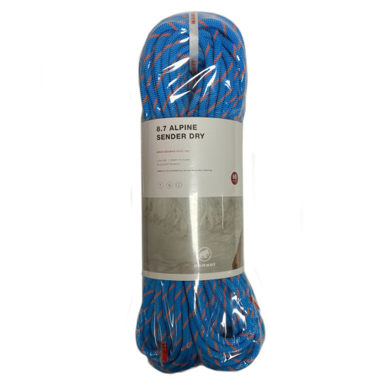 Corde multi-norme 60m ALPINE SENDER DRY ROPE 8,7mm bleu Mammut