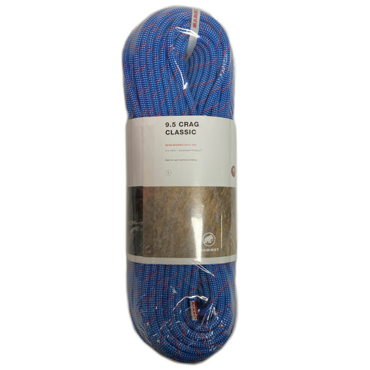 Corde à simple 80m CRAG CLASSIC ROPE 9,5mm bleu Mammut