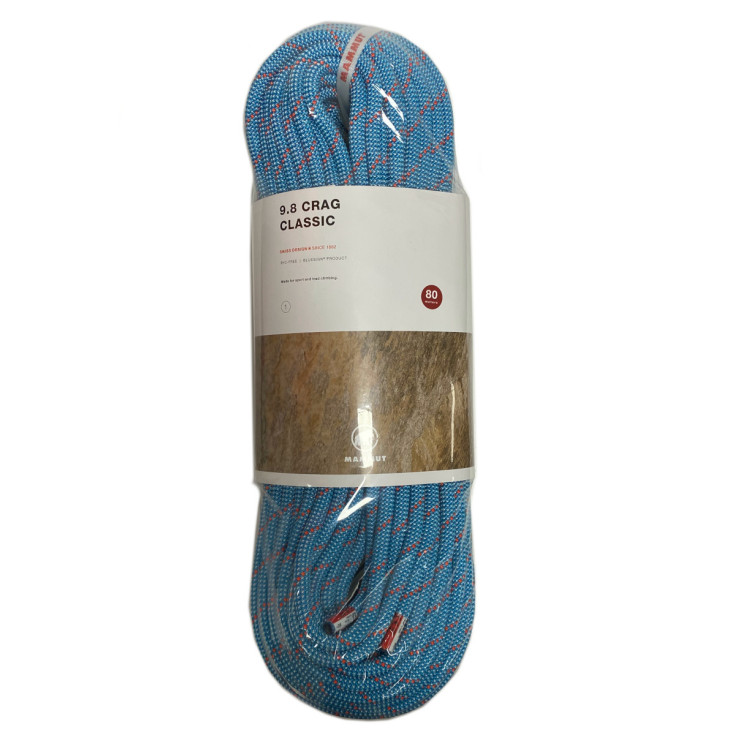 Corde à simple 80m CRAG CLASSIC ROPE 9,8mm ice-mint Mammut