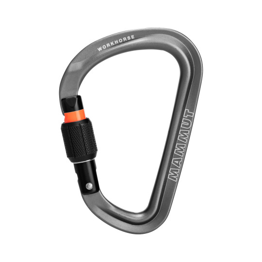 Mousqueton à vis WORKHORSE HMS Screwgate gris Mammut