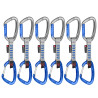Lot de 6 dégaines escalade CRAG Keylock-Wire 10cm bleu-gris Mammut