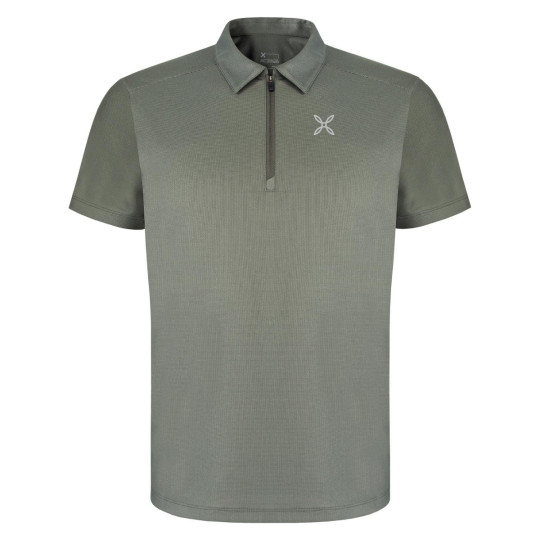 Polo homme OUTDOOR ZIP POLO sage-green Montura