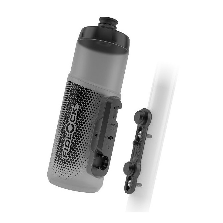 Porte-bidon vélo magnétique TWIST bottle 600 smoke + Bike Set Base FIDLOCK
