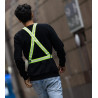 Harnais réfléchissant vélo réglable CROSS BELT jaune fluorescent WOWOW