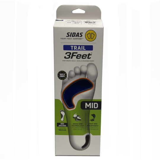 Semelles Trail Running 3Feet TRAIL V2 arche MID by SIDAS