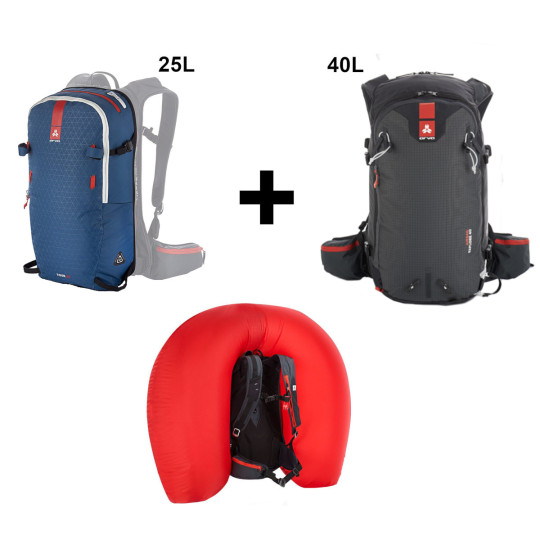COMBO sacs avalanches Airbag Reactor SWITCH TOUR BUNDLE TOUR25 + EXPLORE40 Arva Equipment 26