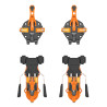 Fixation ski de rando avec freins-skis FREERAIDER 15 EVO orange ATK Bindings F25-26