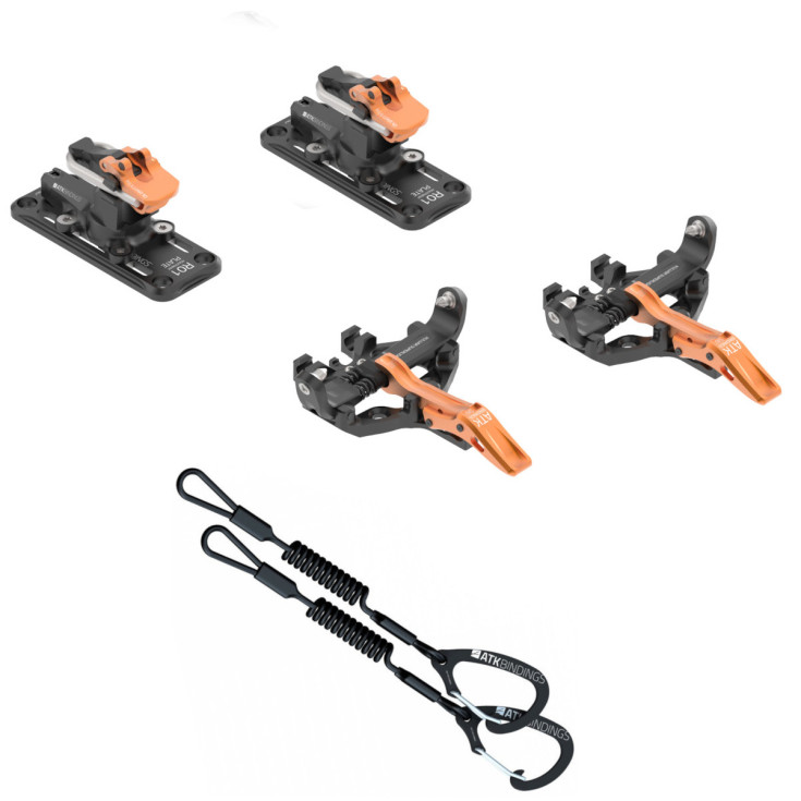 Fixation ski de rando KULUAR 10 SUPERLIGHT orange ATK Bindings F25-26 (avec leash)