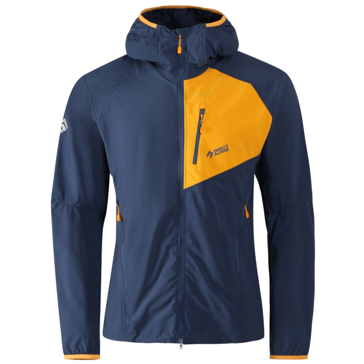 Veste Softshell homme DRU LIGHT navy-mango Directalpine