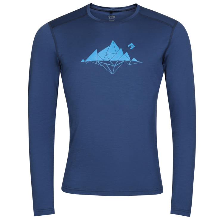 Tee-shirt laine Mérino FURRY LONG TEE glacier-lake DirectAlpine