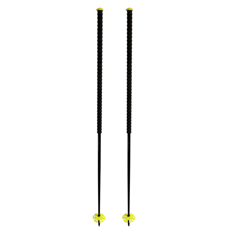 Bâtons d'Alain ski de rando couleur AIGLE NOIR-JAUNE Alain DESEZ Chamonix (la paire)