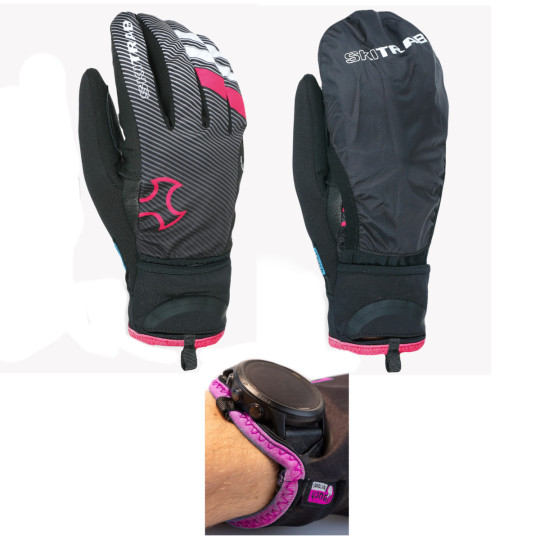 Gants 2en1 ski-alpinisme femme GARA AERO WOMEN rose SkiTrab 26