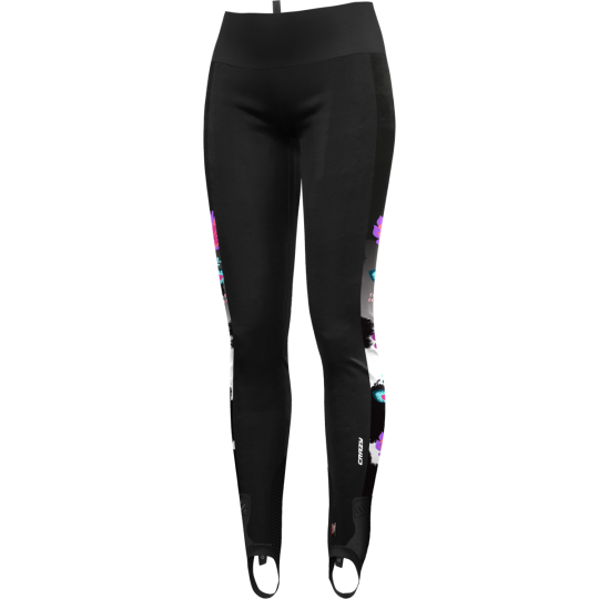 Pantalon ski-alpinisme femme FALLS PANT PRINTED X185 noir-clarabelle CRAZY IDEA