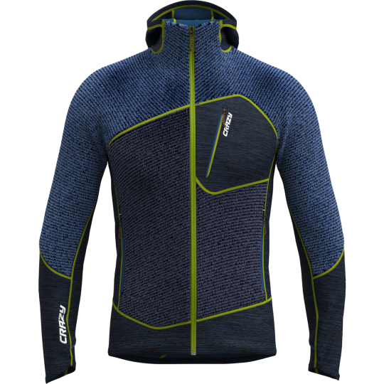 Polaire à capuche chaude homme PULL ZENITH blue CRAZY IDEA