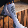 Chaussettes de ski laine mérinos SKI MERINO SOCKS white-blue Sidas 