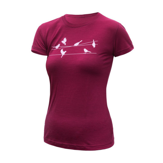 Tee-shirt femme laine Mérinos W'S SONGBIRDS lilla SENSOR