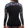Tee-shirt ML femme laine Mérinos W'S MERINO IMPRESS LS black-floral SENSOR