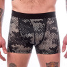 Caleçon homme laine Mérinos IMPRESS BOXER noir-honeycomb SENSOR