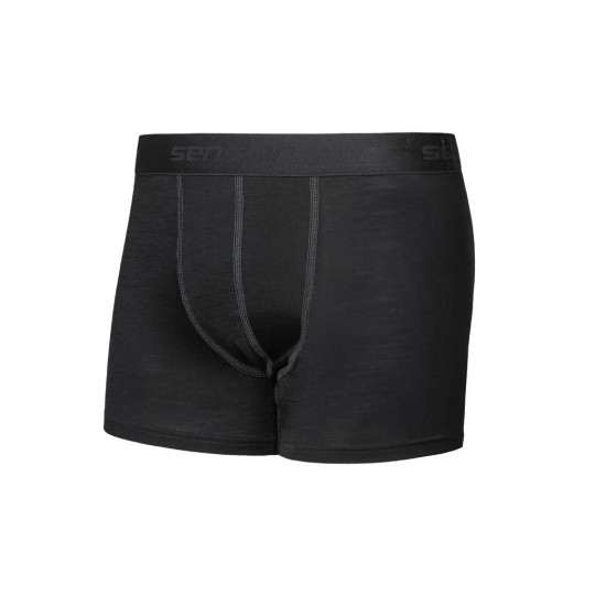 Caleçon homme laine Mérinos ACTIVE BOXER noir SENSOR