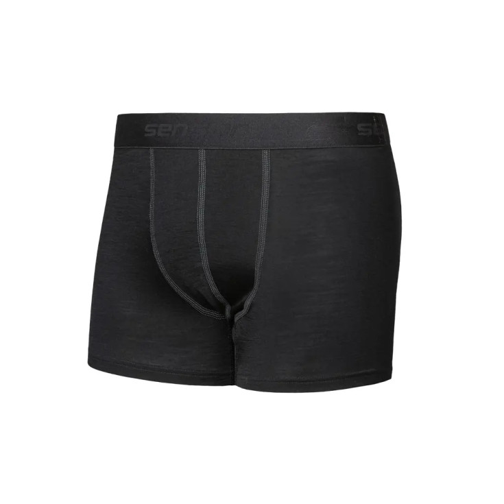 Caleçon homme laine Mérinos ACTIVE BOXER noir SENSOR