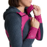Polaire à capuche femme chaude VERTIGO Polartec Alpha FZ HM WOMAN 93595-gris-fuschia Montura