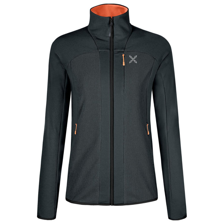 Polaire full zip femme STRETCH 2 MAGLIA WOMAN 92354-anthracite-melon Montura