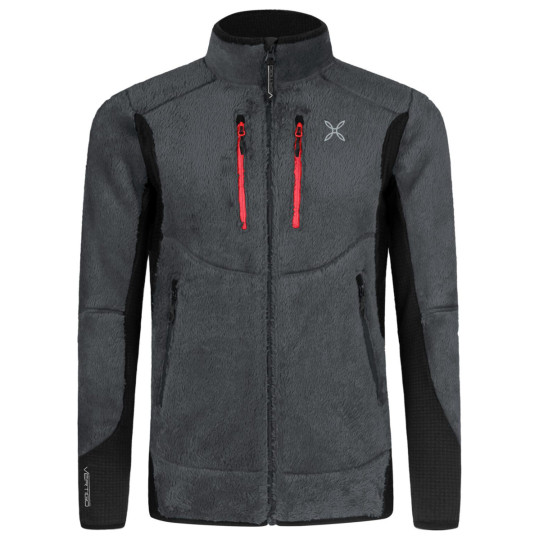 Polaire full-zip homme NORDIC FLEECE JACKET 9268-anthracite-orange Montura