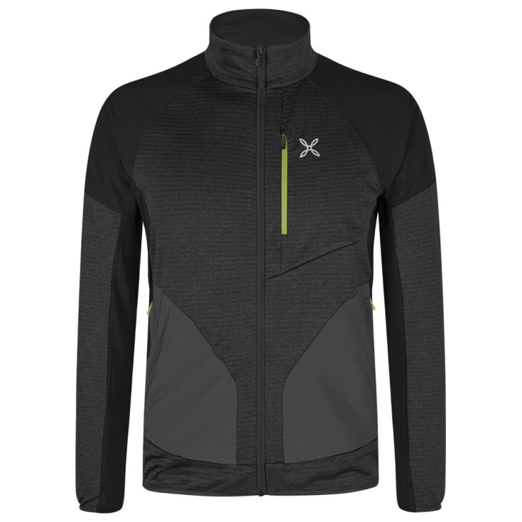 Polaire full-zip homme THERMAL GRID 2 MAGLIA 9047-noir-lime Montura
