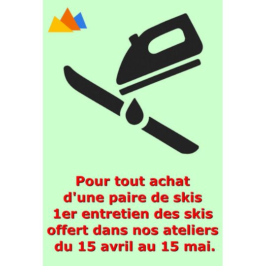 1er ENTRETIEN DES SKIS OFFERT DU 15 AVRIL AU 15 MAI