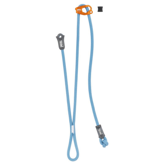 Longe réglable escalade double DUAL CONNECT ADJUST bleu Petzl