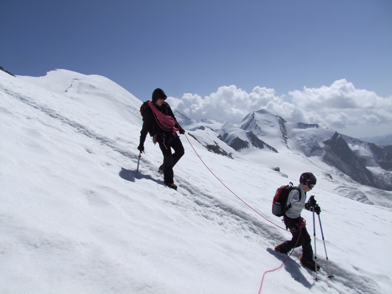 Tom à la descente après une ascension réussie