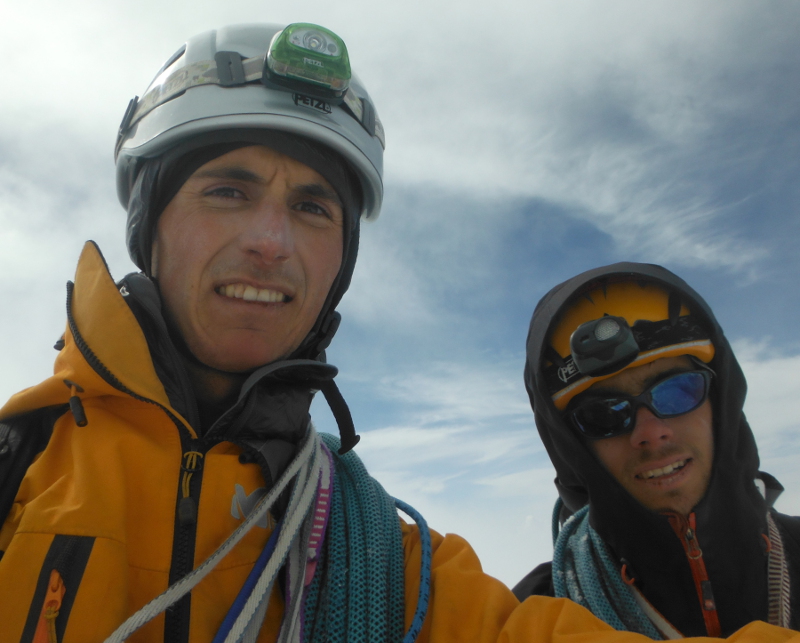 Alexandre Henot et Raphaël Georges au sommet.