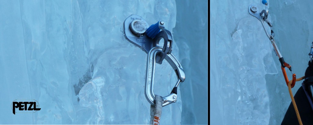 broche petzl bleu