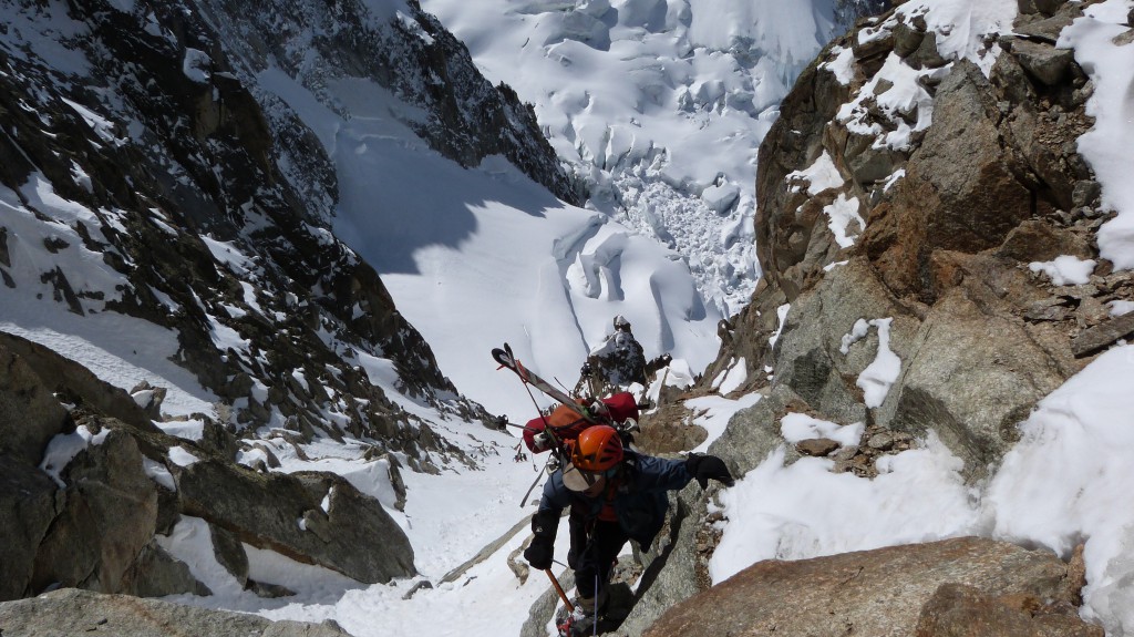 Un peu de mixte sous la Brêche Puiseux