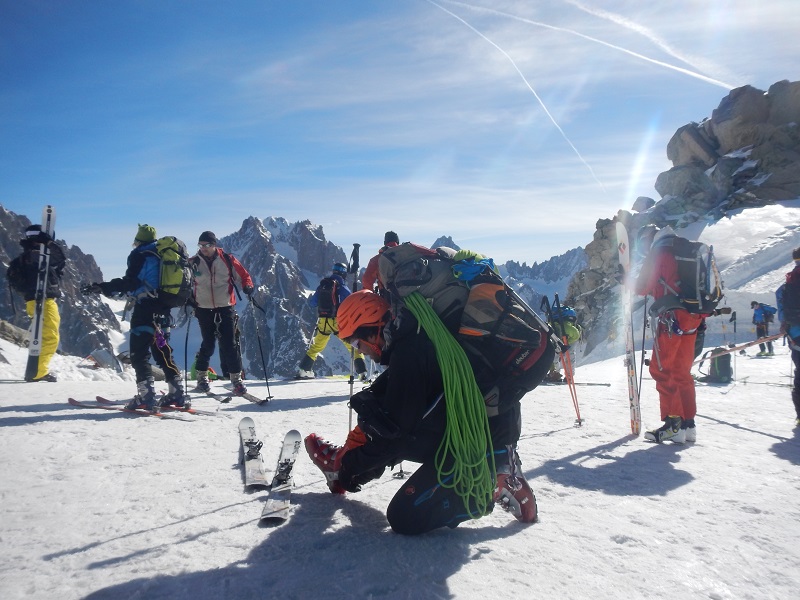 Rémi au sommet des Grands Montets