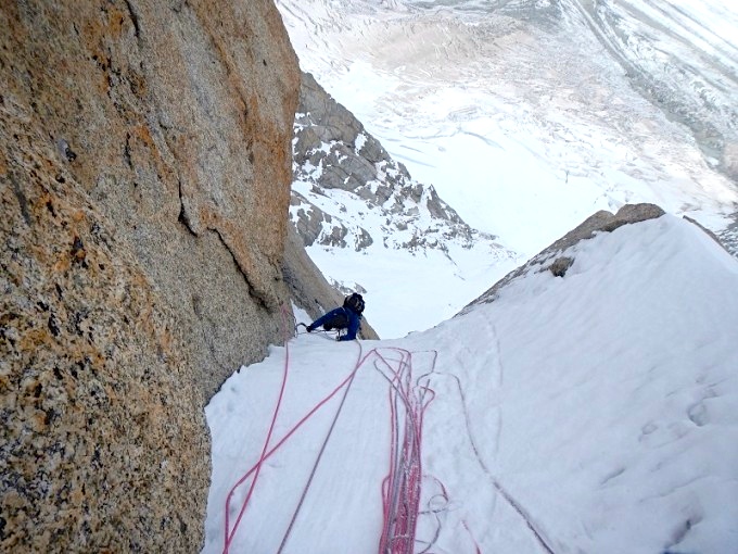 « Too late to say I’m sorry », en face nord de la Grande Rocheuse.