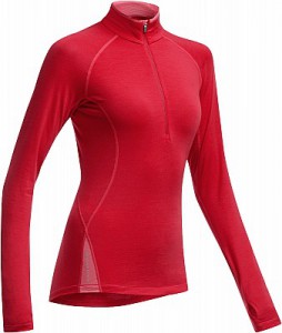 ICEBREAKER MERINO 200 PACE LS HALF ZIP FEMME GARNET