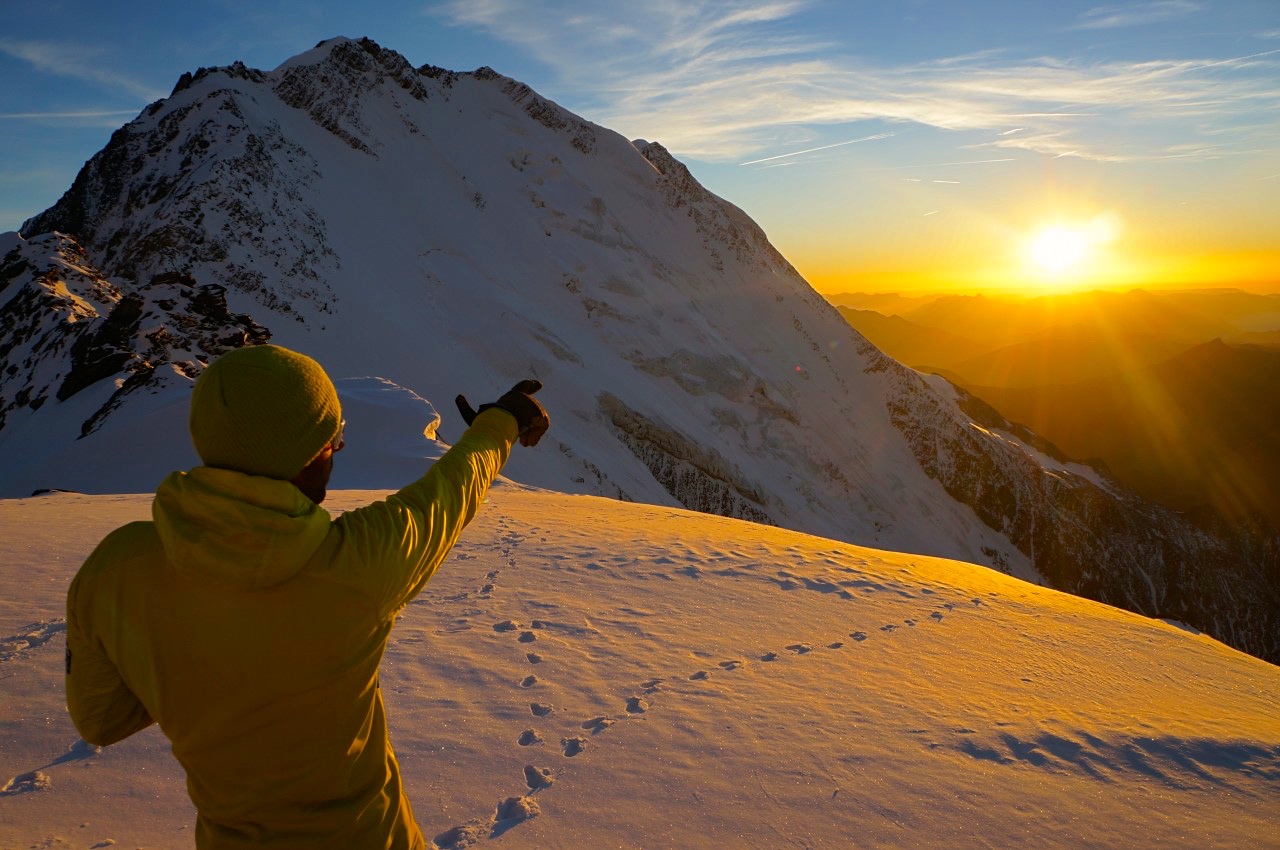 Coucher de soleil au refuge Durier.