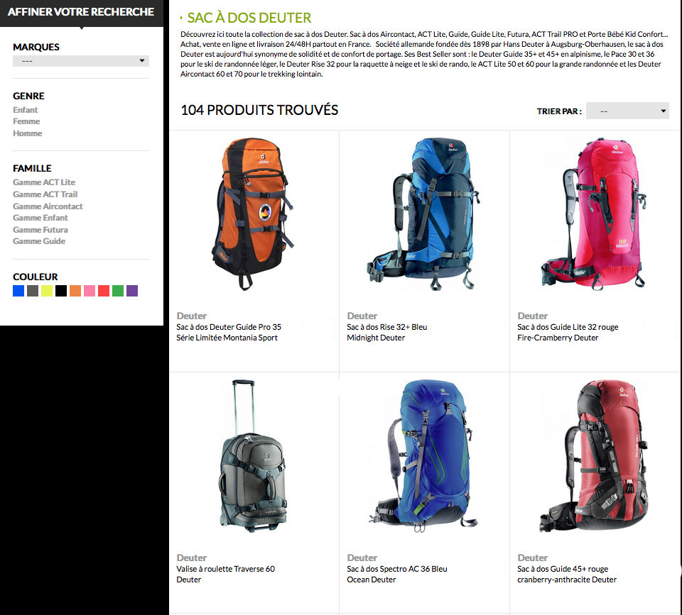 Deuter Guide 35+ - Sac à dos de montagne | Achat en ligne