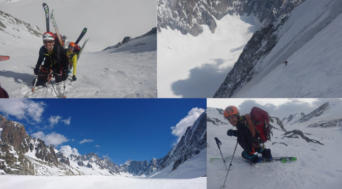 Ski couloir nord des Courtes