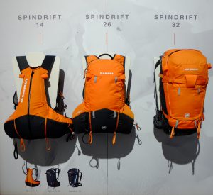 Nouveaux sacs de ski de rando Spindrift 14,26 et 32 Mammut 2019