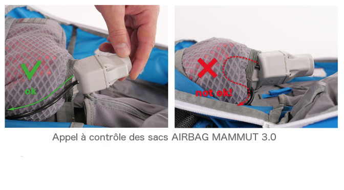 Appel à contrôle sac Airbag Mammut 3.0