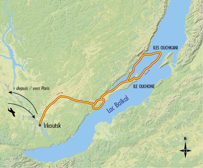 carte lac Baïkal