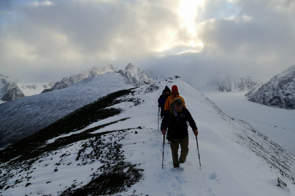 randonnée sur les hauteurs du Spitzberg