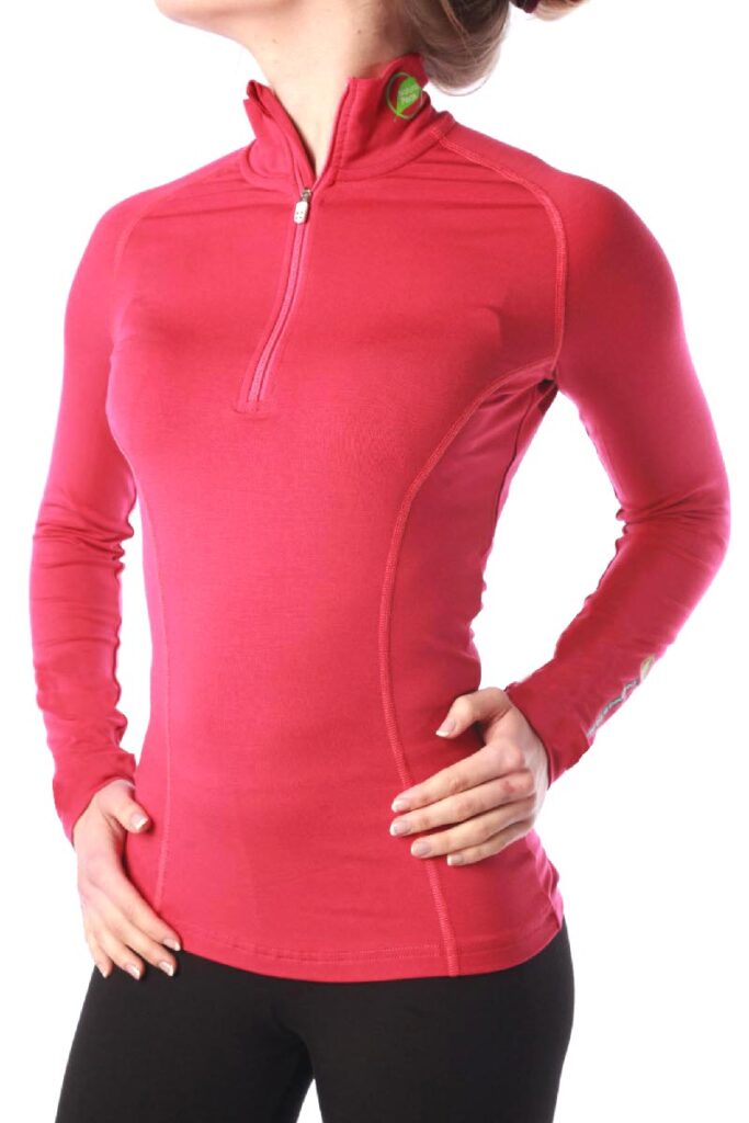 Tee-shirt femme NATURAL PEAK 240 AIGUILLE VERTE couleur fuschia