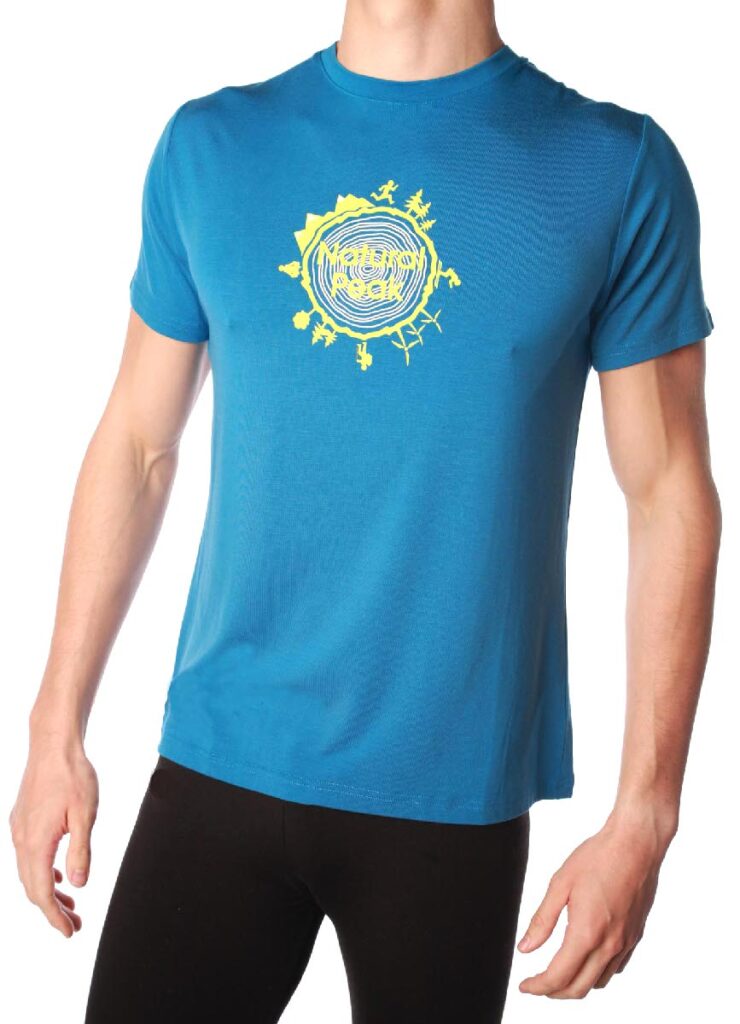Tee-shirt homme NATURAL PEAK 210 AROUND THE WORLD couleur bleu