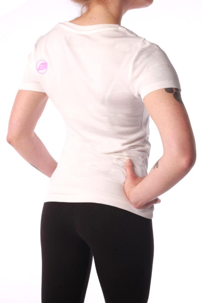 Tee-shirt femme NATURAL PEAK 210 GREAT ADVENTURE couleur blanc-rose