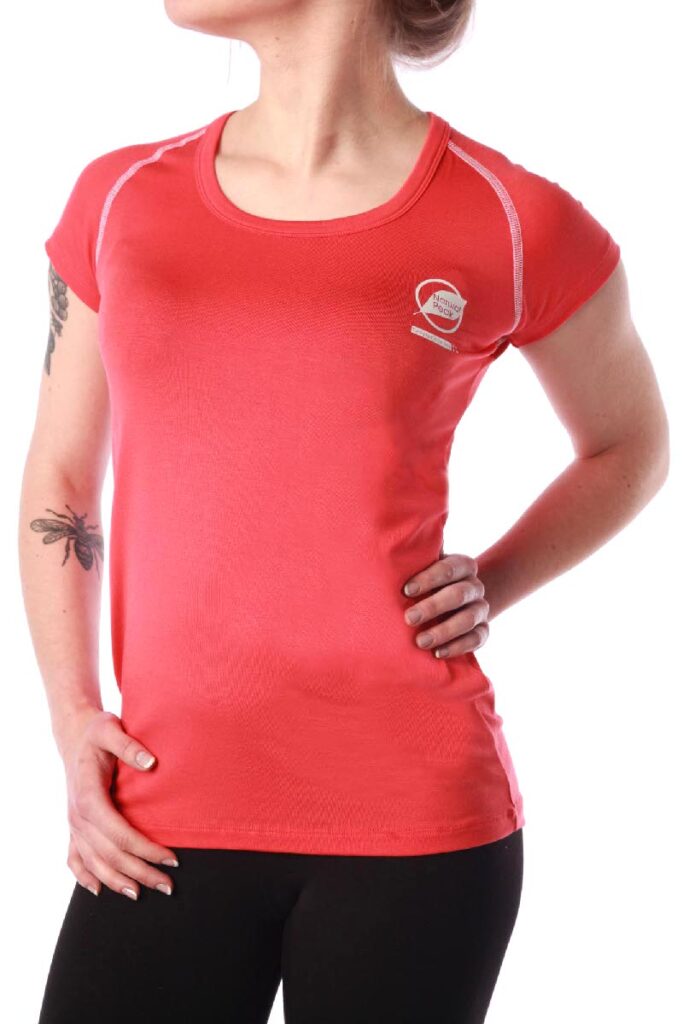 Tee-shirt femme NATURAL PEAK 210 ECRINS couleur orangé