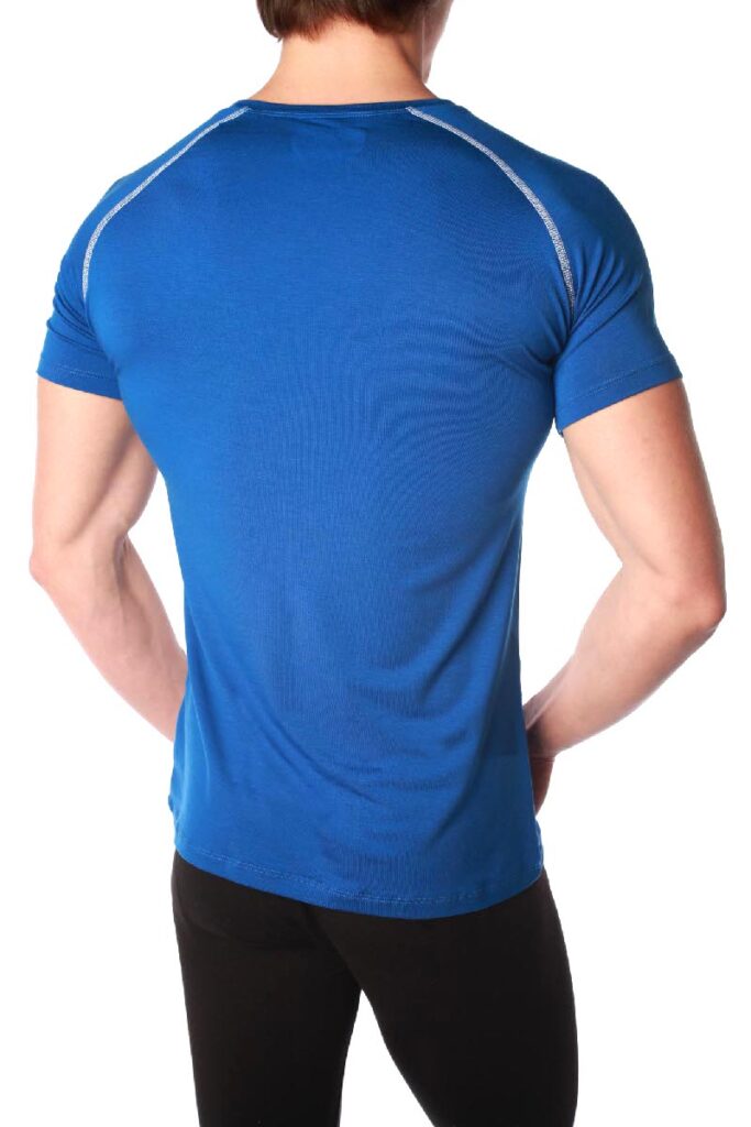 Tee-shirt homme NATURAL PEAK 210 ECRINS couleur bleu